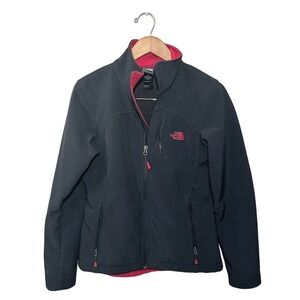 The North Face Womens Apex Bionic Soft Shell Jacket C771 Black Pink Sz Small‎